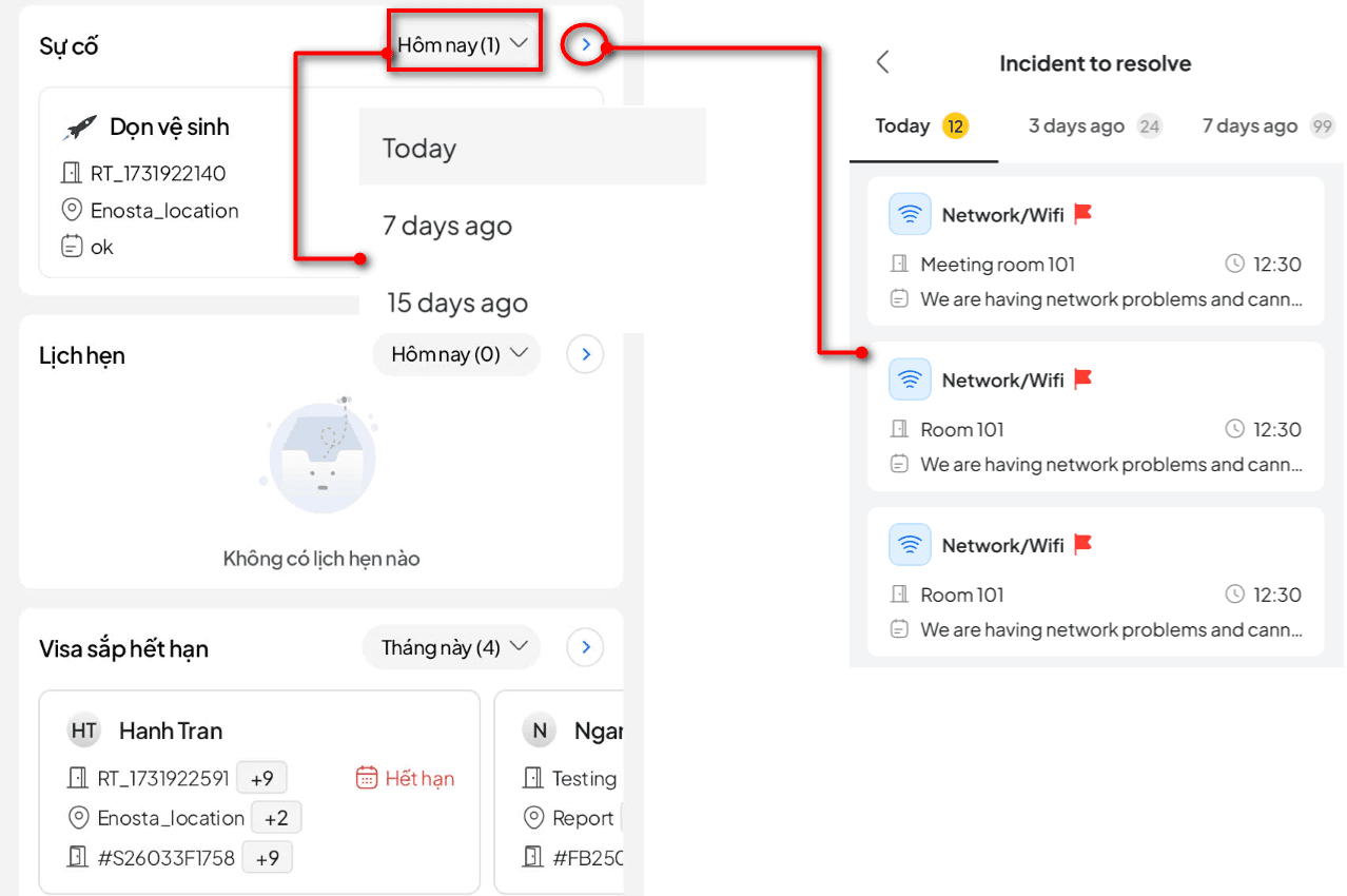 Quản lý công việc hằng ngày trên Dashboard